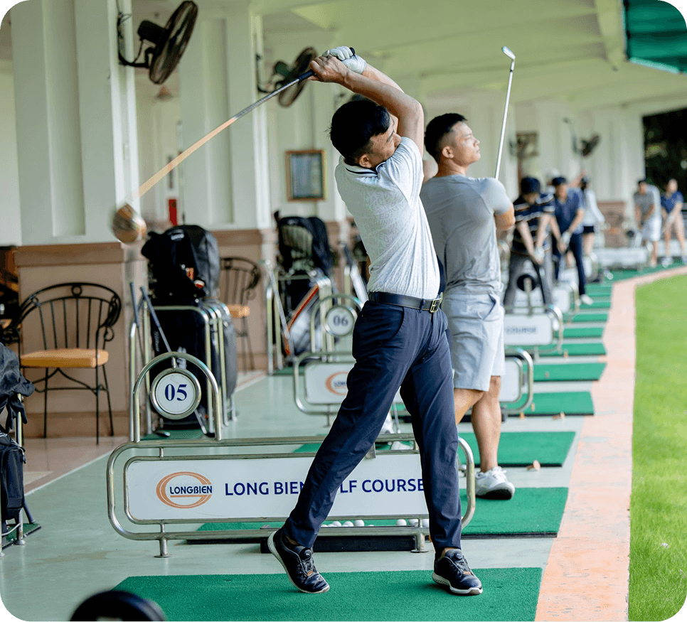 Sân tập Driving Range 2 tầng tại Long Bien Golf